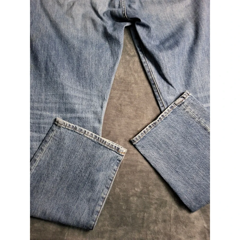 J.Crew Mens Distressed Light Wash‎ Straight Leg Denim Jeans Blue